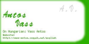 antos vass business card